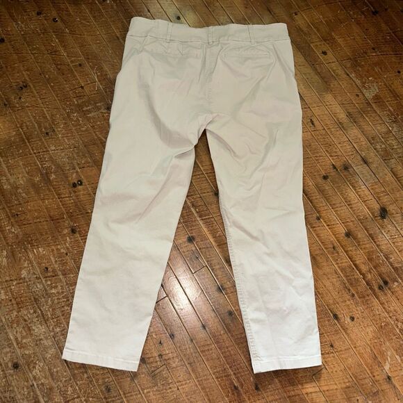 Loft tan minimalist size 12 Modern Chino business casual crop pants - Picture 3 of 3
